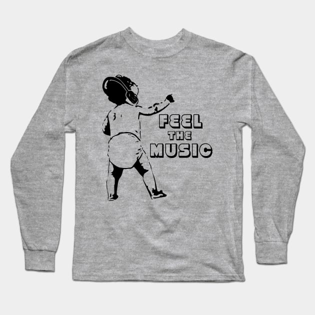 Feel The Music Dancing Baby Long Sleeve T-Shirt by flyinghigh5